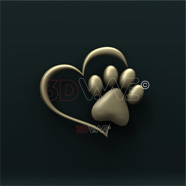 LOVE MY DOG 3D STL 3DWave